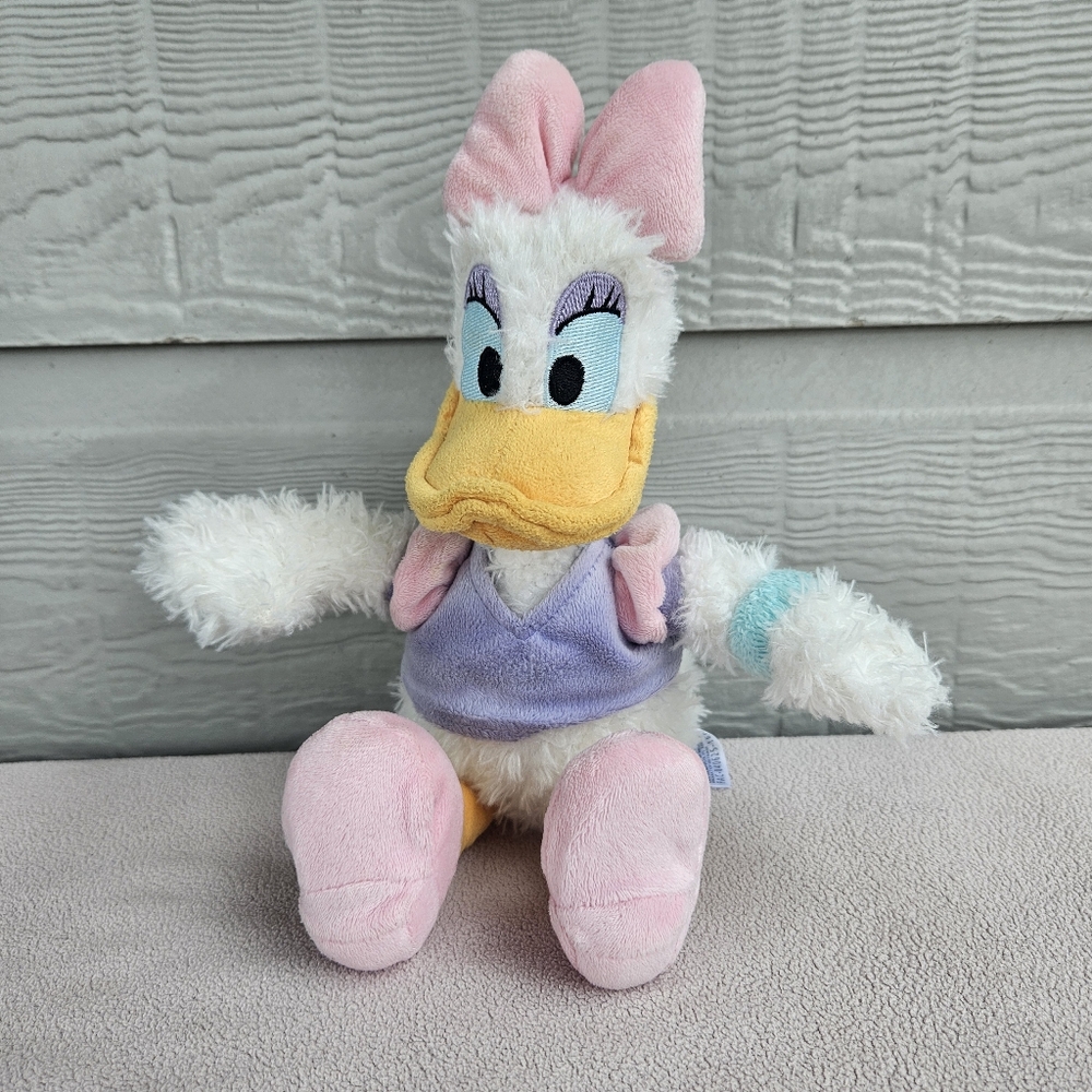 Disney Parks Daisy Duck Plush 12" Beanbag Purple Pink